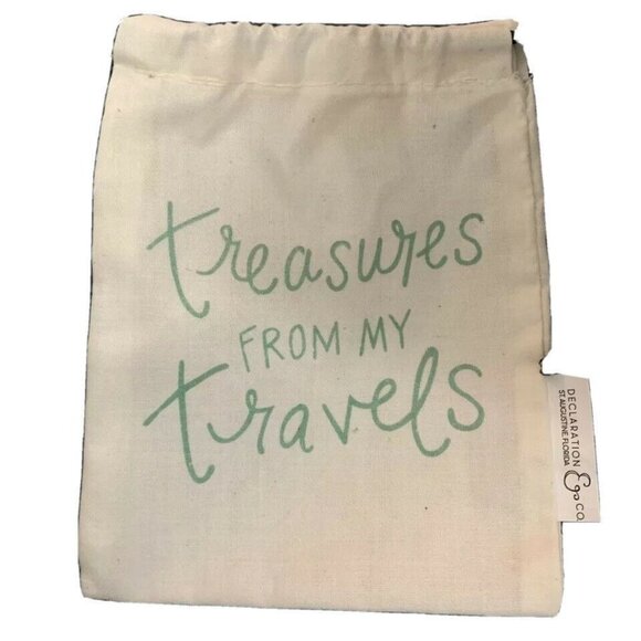 Treasures From My Travels Small Canvas Drawstring Gift Bag St Augustine FL - Picture 1 of 1